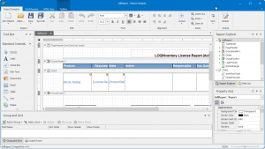 Individually adapting and creating of own reports for assets, software, or license stocks