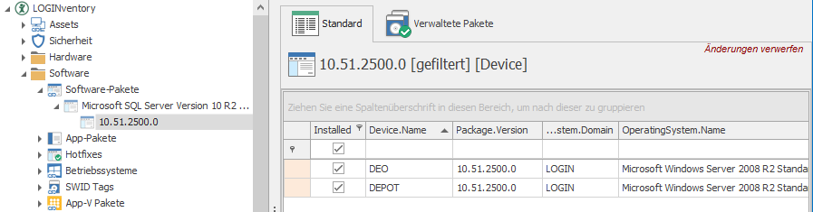 devices Anzeigen der Rechner, auf denen eine bestimmte SQL Server Edition installiert ist