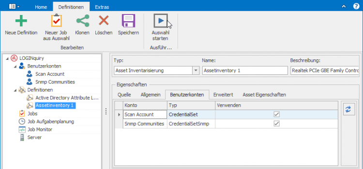 Erfassung verschiedener Gerätetypen mit LOGINquiry Erfassung verschiedener Gerätetypen mit LOGINquiry