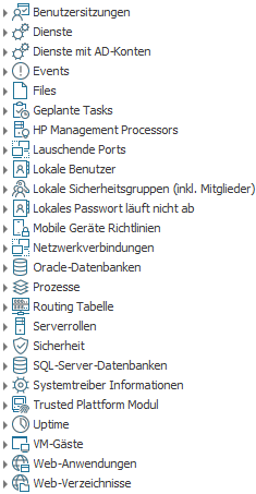Inventarisierung der Konfiguration