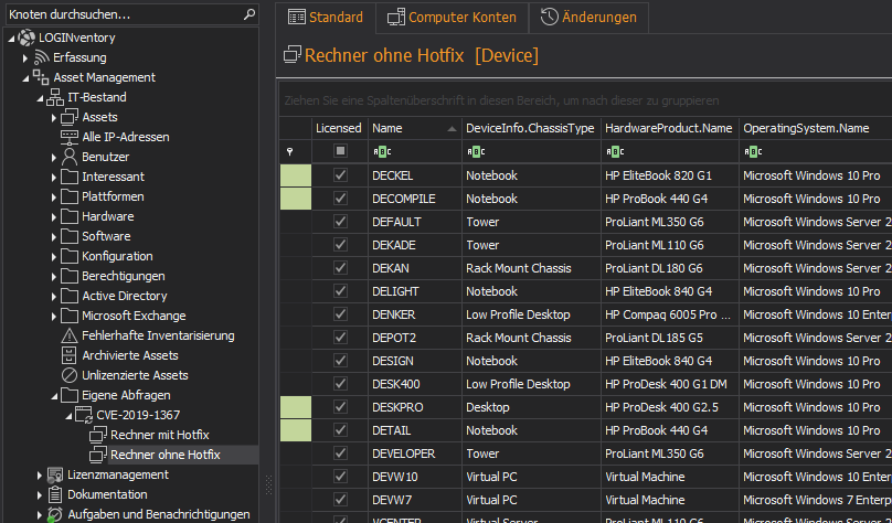 Rechner ohne Hotfix für CVE-2019-1367