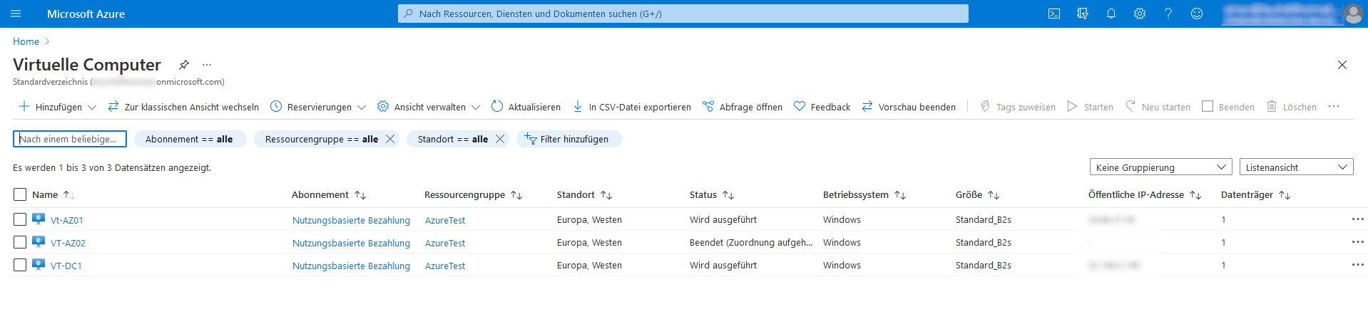 Anlegen von mehren VMs in Azure: Installation des Remote-Scanners & Offline-Agenten auf nur einer VM nötig