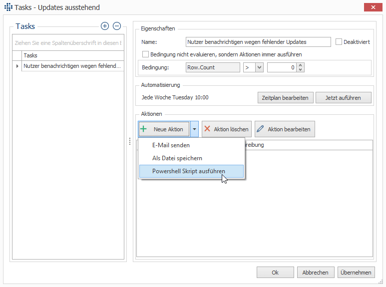 Task: Ausstehende Betriebssystem-Updates