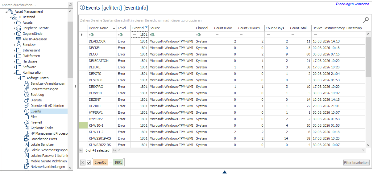 Event 1801 Secure Boot Zertifikat